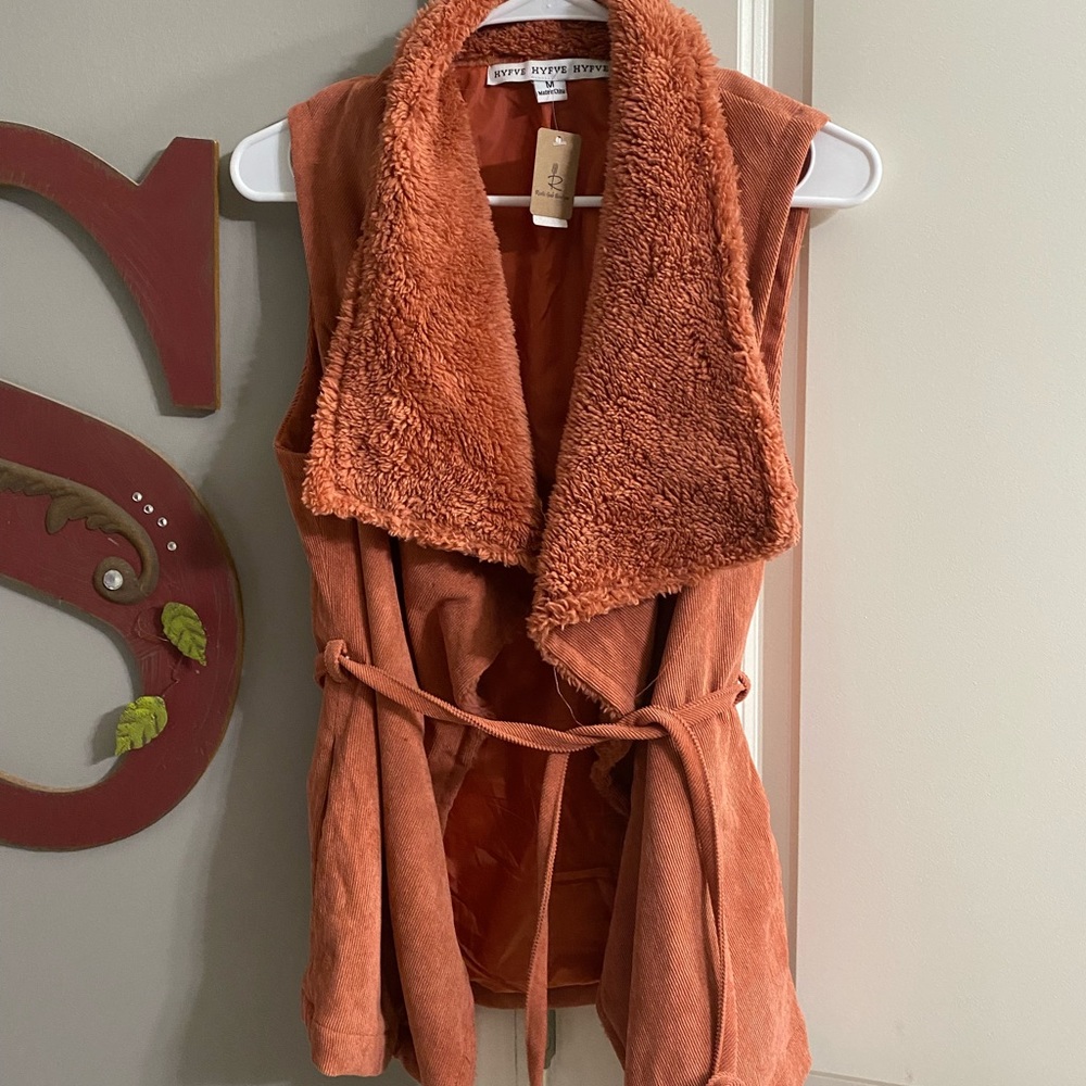 Rust colored jacket/ vest NWT